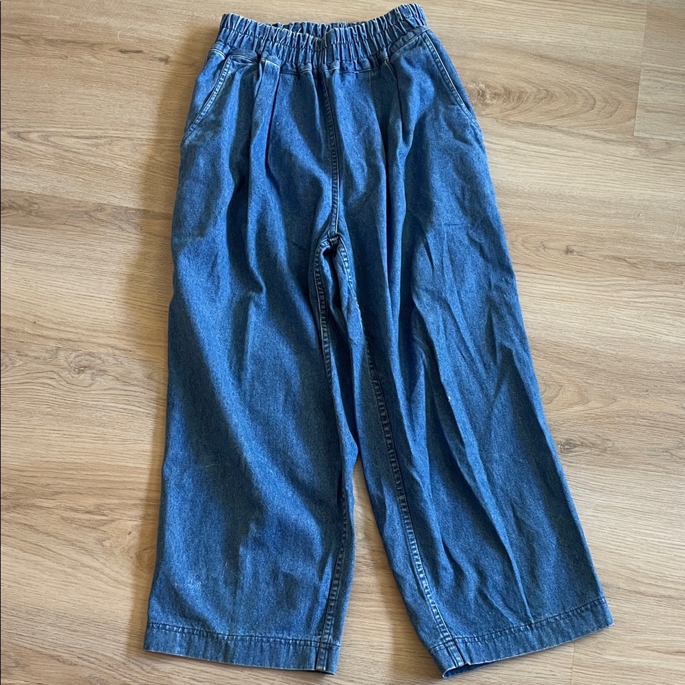 Smythe 100% Cotton Blue Denim Trousers Size Medium